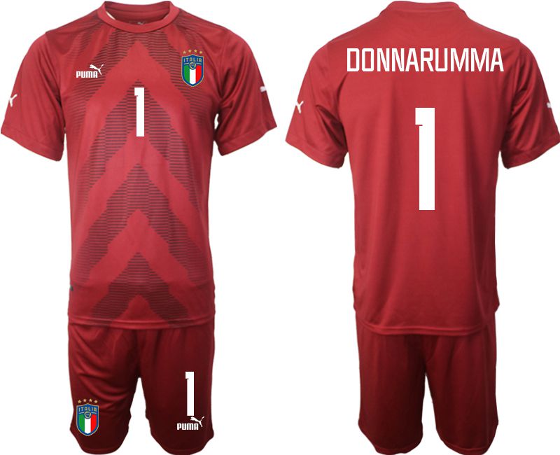 Men 2022 World Cup National Team Italy red goalkeeper #1 Soccer Jerseys->italy jersey->Soccer Country Jersey